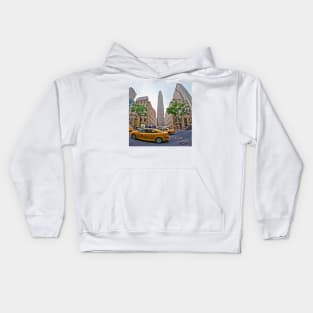 Fisheye view of Rockefeller Center, New York City Kids Hoodie